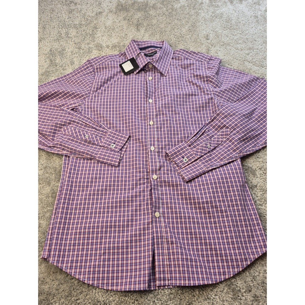 Mens shirt j. Maverick new York size‎ Medium Slim Fit  LONG SLEEVE MULTICOLOR
